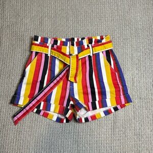 Express shortie extreme high rise stretchy striped shorts